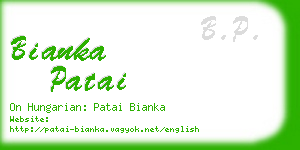 bianka patai business card